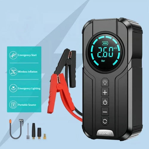 منفاخ هواء وبادئ تشغيل السيارة Jump Starter With Air Pump